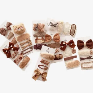 New Baby Hair Accessories Bangs Clip Girls Hair Card Headdress Children Headband Set Polyester Four Seasons