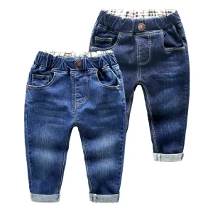 New Children’s Jeans Boys’ Ripped Jeans Spring and Autumn Clothing Children’s Trousers Denim Trousers for Children