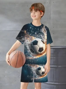 New Design Boys Football Practice Breathable Retro Soccer Uniform Sets Comfortable Summer Quick Dry Polyester/Nylon Suit