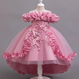 New Design Floral Flower Girl Dresses Children’s Special Occasion Gowns
