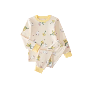 New Design Girls Cute Pyjamas Cotton Set Cotton Custom Printed Sleepwear Keep Warm Amusing Homewear ODM OEM