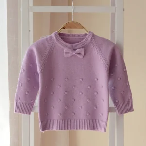 New Design Girls Wool Knit Sweater for Children Retail Online Shopping