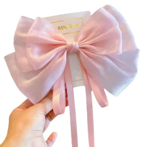 New Design Kids Bow Hair Accessories Children Princess Headwear Big Bows Ribbon Hairpins Little Girls Satin Bowknot Hair Clip