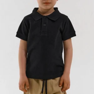 New Design Street Wear Button Tees Custom Logo Boys Pullover Casual Tee Shirt Fashion Kid Polo T Shirt