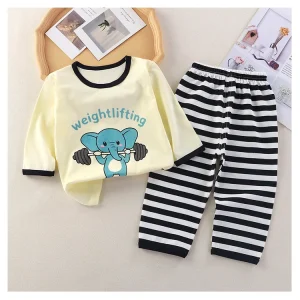 New Design Summer Kids Clothing Set Cartoon Printed Child Pyjamas Boys Sleepwear Pajamas Cotton Children Pajama Sets