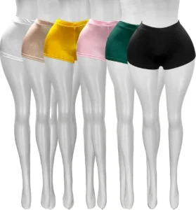 New Design Trendy Fashion Slim Fit Stretchy S-2XL Casual Cool Girls Shorts Leggings