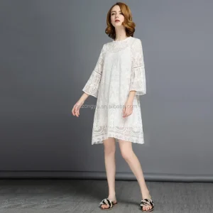 New Design White Girls Summer Dress