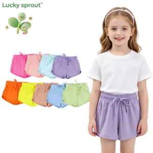New Designer Girls’ Multi color Yoga Shorts Custom Girls Workout Biker Running Sports Gym Tennis Basketball Shorts