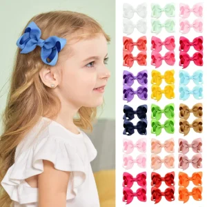 New Handmade Designer Bow Hair Clips for Girls Cute Baby Hair Accessories Made Metal Polyester for Daily Use Sweet