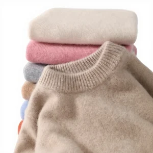 New Korean Style 100% Wool Children’s Pullover Thickened Knitted Base Top Boys’ Girls’ Autumn Winter Loose Inner Fleece