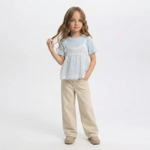 New Korean-style Sweet Princess Lace Thin Fashion Camisole Two-piece T-shirt for Girls Summer
