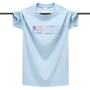 New Men’s Oversized Knitted T shirt Breathable Eco Friendly Skin Friendly Soft 100% Cotton Neck Embroidery