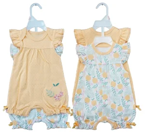 New Products Baby Newborn Clothes Sets Soft Cotton Girl Romper Short Sleeve 2 PK