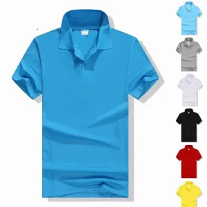 New Stock Arrival Factory 180 g Mercerized Cotton Lapel Polo Boys T shirts&polo Shirts Custom Polo Shirt