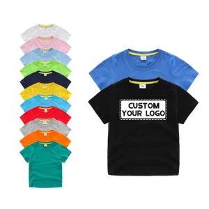 New Style Boy Tshirts High Quality Custom Logo Boy Shirts OEM Children Short Sleeve 100%Cotton Boy Shirts