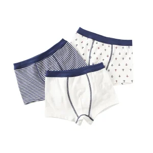 New Style Breathable Soft Panties U shaped Crotch Kids Cotton Boxed Briefs Little Boys Cartoon Print Waist Underwear