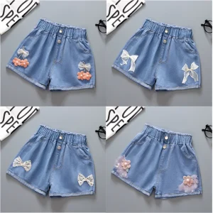 New Style Cute Kids Girls Shorts Soft Casual Elastic Waist Short Pants for Children Summer Wear