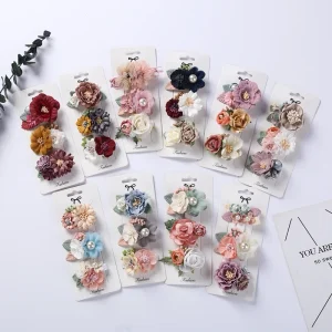 New Style High Quality Cute Fashion Lovely Kids Accessories Flower Pin Children Headband Hair Clips For Baby