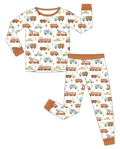 New Style Kids Girl Clothing Set Custom Patterns Long Sleeve Children Boy 2 Pieces Outfits Baby Clothing Set