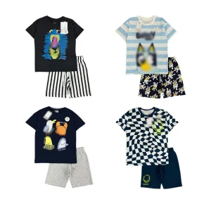 New Stylish Summer Kids Boy Set 2 10Y T shirts 2 PCS Sets for Boys Elastic Waist Shorts Casual Boy 2 Pcs Sets