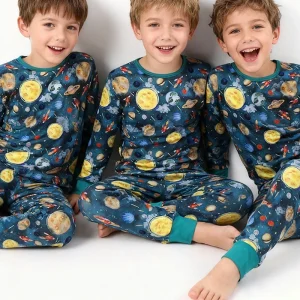 Newborn Baby Clothes Kids Clothing Long Sleeves Baby Romper Pajamas Two Pieces Sets Sleeping Kids Bamboo Baby Clothes Sets