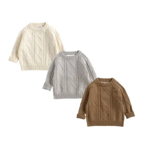 Newborn Baby Cotton Sweater Toddler Boy Girl Long Sleeved Knit Clothes Baby Clothing