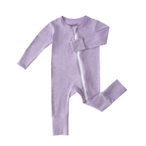 Newborn Long Sleeve Bamboo Fiber Baby Boy and Girl Jumpsuit with Zipper Closure Spring New Model One Piece Sleepwear All Seasons