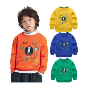 Newest High Quality Comfortable Spring Hoodies for Kids Custom Cartoon Sweatshirts for Boys