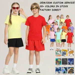 ODM Custom O Neck 100% Cotton Breathable Soft Fabric Printed Casual Short Sleeve Boys T Shirt for Kids