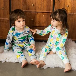 ODM OEM Kid Homewear Printing Cartoon Sleepwear Pajamas for Children Kids 100% Cotton