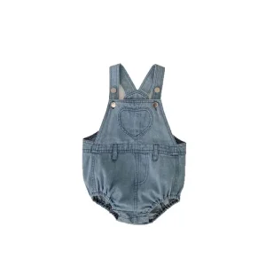 ODM Summer Sleeveless Romper for Boys and Girls Denim Infant Jumpsuit Newborn Baby Clothes