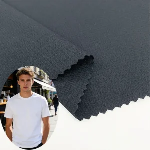 OEM 100% Polyester Fabric 110GSM 150cm Width Quick dry Wrinkle resistant Durable Knitted Textile Lightweight T Shirt Fabric