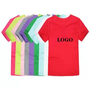 OEM Blank Children Tee Short Sleeves Kids Baby 100% Cotton Boys T shirts
