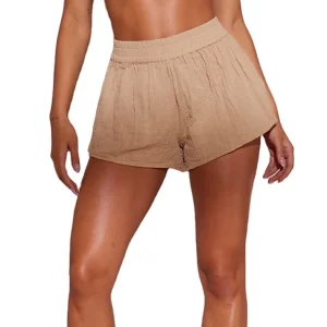 OEM Boutique Clothing Women Elastic Waistband Shorts Casual Cotton Booty Women’s Girls Shorts Custom Shorts