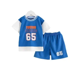 OEM Custom Baby Boys’ Clothing Sets Children’s Basketball Clothes Children’s Sports Wear 2psc Set