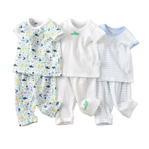 OEM Custom Summer Cotton Toddler Boys Sleepwear Kids Pajamas Cartoon Bamboo Pyjamas Clothes Sets for Sleep Children’s Sleep
