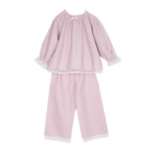 OEM Customizable Autumn Kids Sleepwear Girls Long Sleeved Loose Pyjamas Suit Comfortable Cotton Pajamas Set