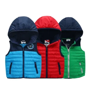 OEM Customization Kids Baby Boys and Girls Padding Vest Windproof Sleeveless Children’s Waistcoat Jacket Kids Clothing