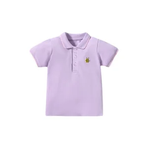 OEM Design Customizable Cotton O Neck Printed Casual Short Sleeve Polo Shirt for Girls Summer with Custom Cartoon Designs