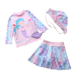 OEM Kids Sublimation Print Swimwear Summer Cute Bathing Girls Swimwear Flower Print Factory Price Swimming Wear