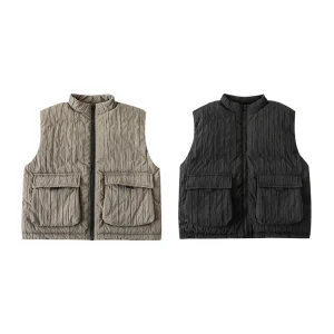 OEM Manufacturer Custom Warm Waistcoat Vest Jackets Winter Coat for Children Vest Jacket for Kids Boy and Girl Winter