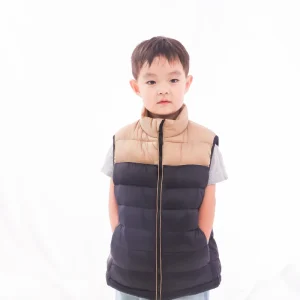 OEM ODM Plaid Sleeveless Waistcoat for Baby Fall Winter Toddler Coat with Warm Fur Children’s Vest