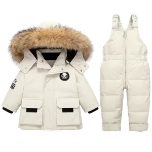 OEM ODM Unisex Children’s Down Jacket 1-16 Years Old Winter Two-Piece Trench Outerwear Boys Girls Clothes for Kids