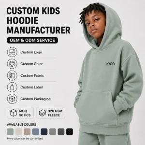 OEM Oversized Kids Hoodie Premium Fleece Children Pullover Hoodie Blank Custom Logo Boys Girls Factory