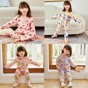 OEM Pajamas Kiddy Wear Girls Clothes 7 Years Baby Pajamas Set Kid Pyjamas