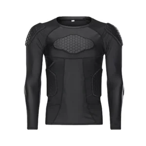 OEM Printed Protective Padded Football Shirt for Men Boys Youth Under Shoulders Pads Compression Custom Designed Football Shirt
