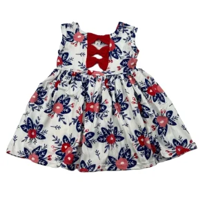 OEM Ready Made Kids Dress 2 Year Old Girl Dress With Bow Back Sleeveless Dresses for Girls of 5 Year Old