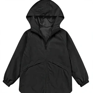 OEM Service Children Solid Rain Jacket Boys Gilrs Waterproof Mesh Lined Hooded Coat 100% Polyester Windbreaker Jackets