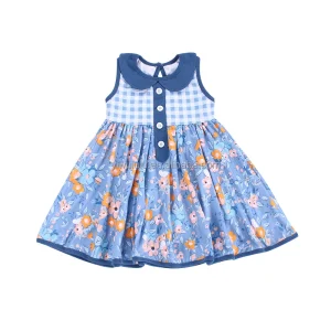 OEM Spring Summer Baby Girls Matching Outfits Kids Baby Sleeveless Girls Dress
