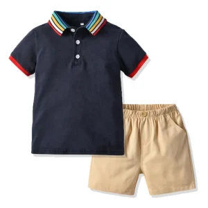 OEM Summer Baby Boy T Shirts Short Sleeve Lapel Polo Shirt 2-3-4-5-6-7 Years Boys Tee Children’s Clothes Kids Tshirt Garcon